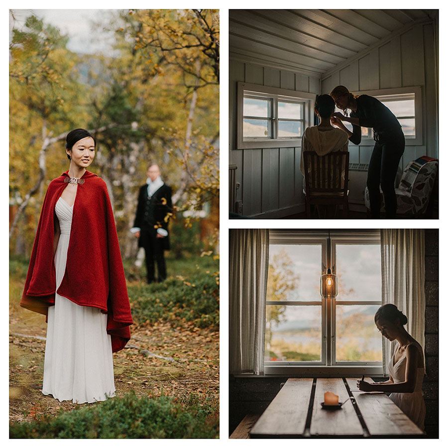 Mountain elopement in polar Sweden. Elopement photograpger